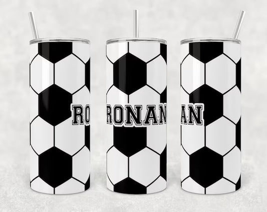 20 Oz Personalized Soccer Tumbler