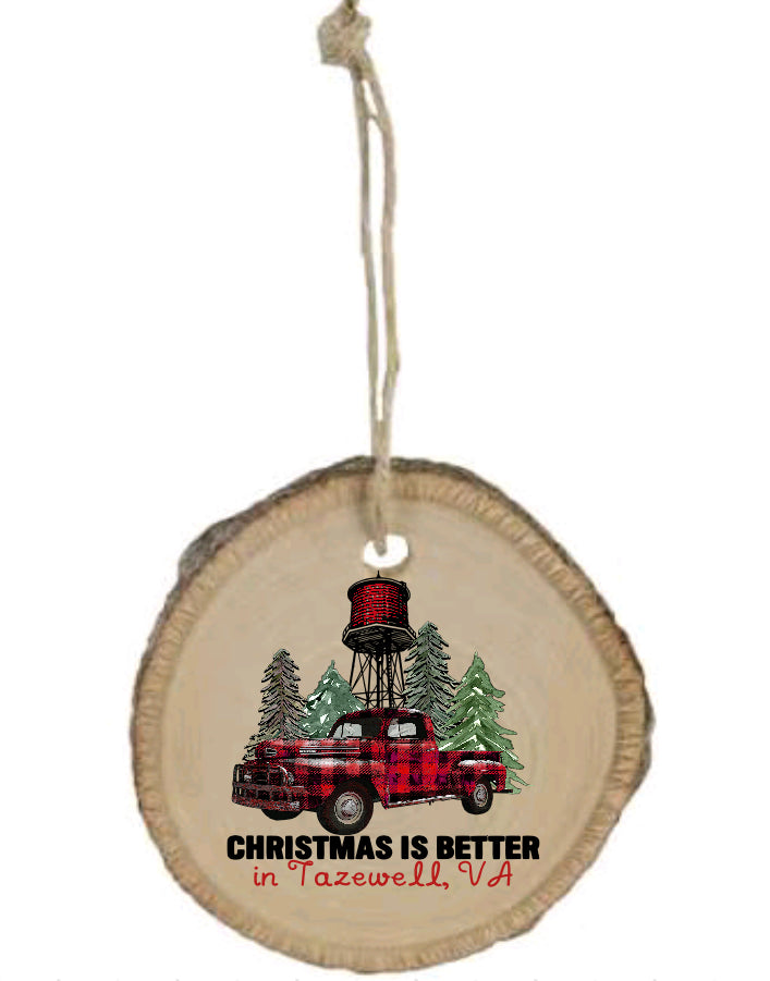 Hometown Christmas Wood Slice Ornaments