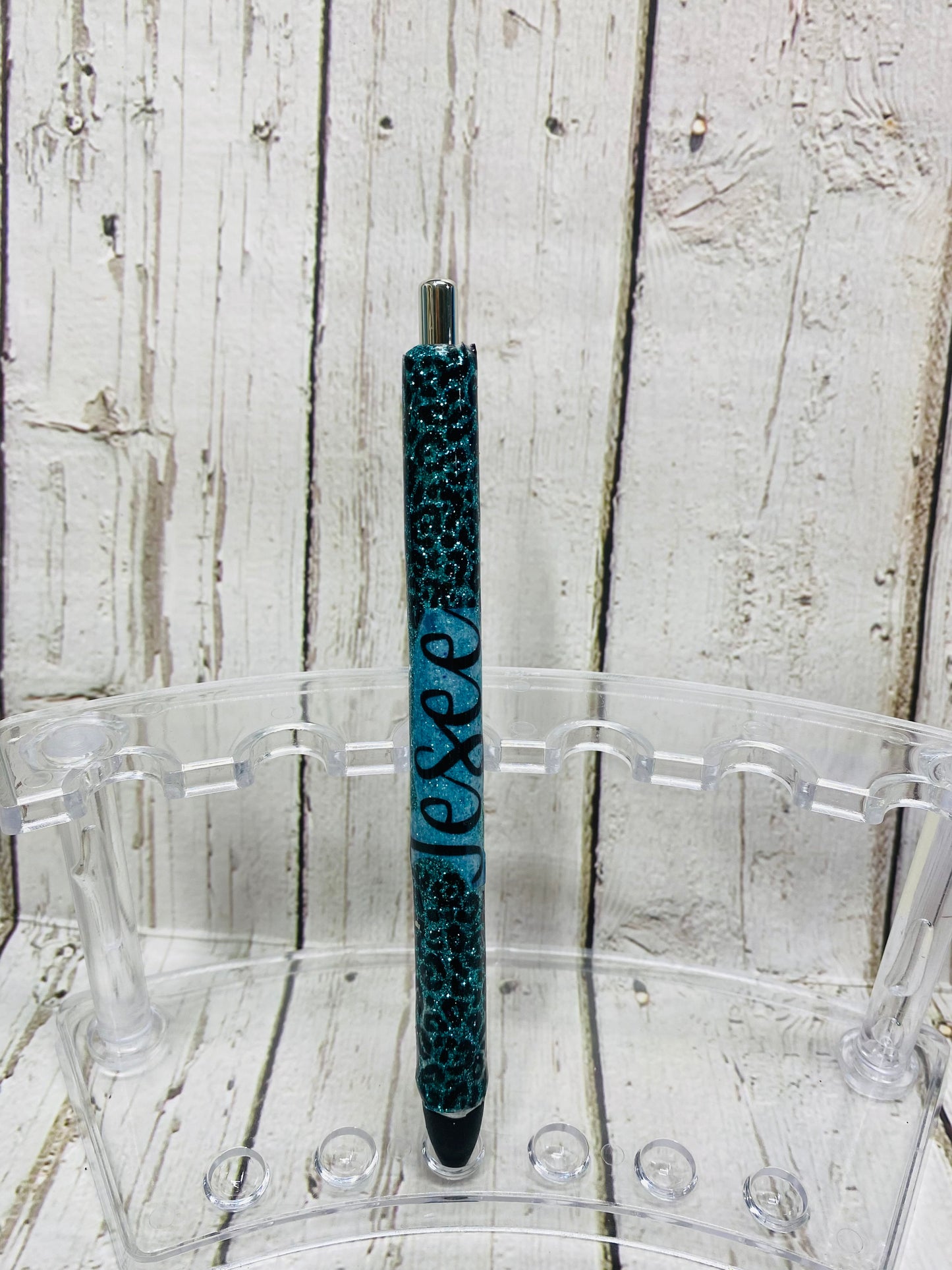 Turquoise And Leopard Pen #9