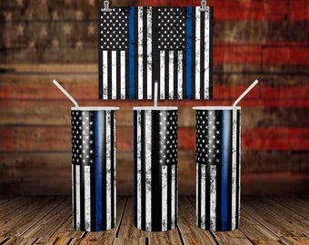 20 Oz Thin Blue Line Tumbler