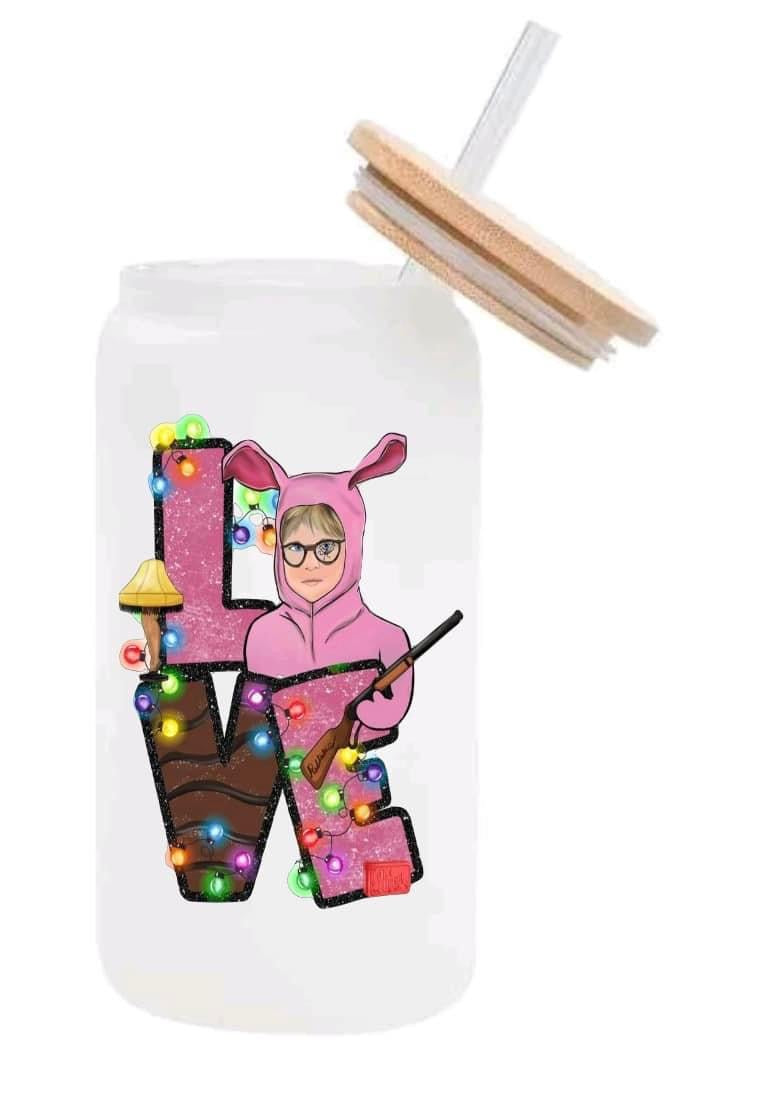 16 Oz Love Ralphie  Iced Coffee Glass