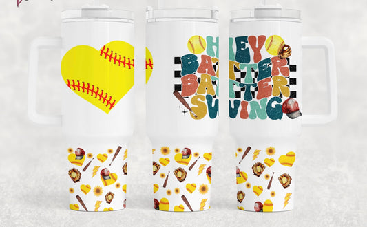 40 Oz Softball Hey Batter Batter Swing Tumbler