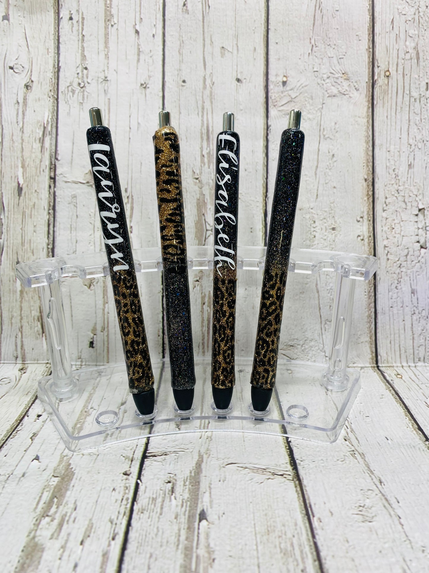 Black And Gold Leopard Ombré Pen #4